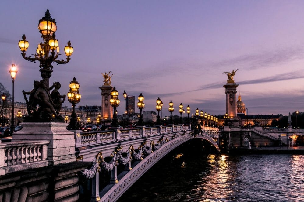 bridge during night time